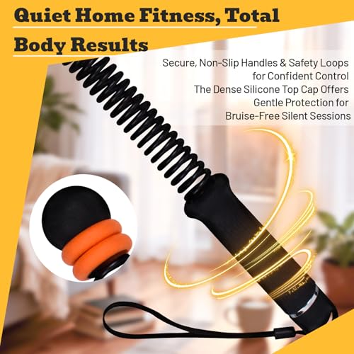 Ropeless Battle Ropes with Adjustable Weights, Easy-to-Carry Silent Fitness Tool for Total-Body Sculpting, Cardio & Fat Burn, Home Gym Strength Equipment for Core, Arms and Glutes - Black - size: Black