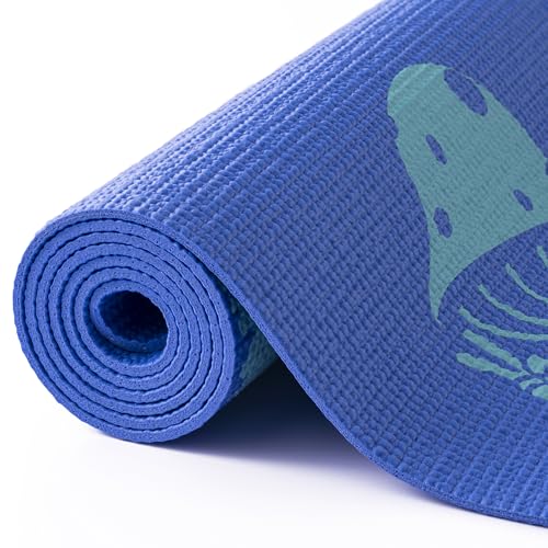 Myga Silk Print Kids Yoga Mat,Non-Slip Yoga Mat for Childrens Exercise, Fitness, Yoga and Mindfulness Lightweight, Easy Clean Play Mat for Girls and Boys