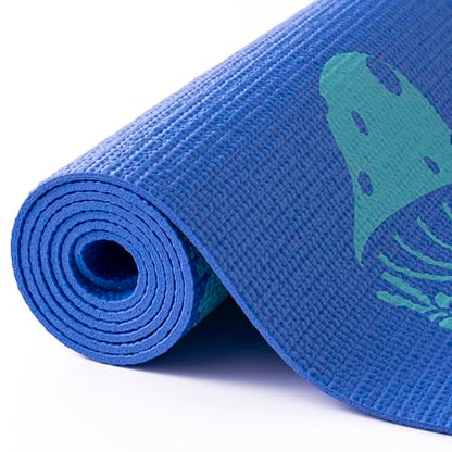Myga Silk Print Kids Yoga Mat,Non-Slip Yoga Mat for Childrens Exercise, Fitness, Yoga and Mindfulness Lightweight, Easy Clean Play Mat for Girls and Boys