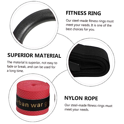 Toddmomy Portable Fitness Ring Home Gymnastics Ring Wear-Resistant Durable Exercise Equipment Random Color