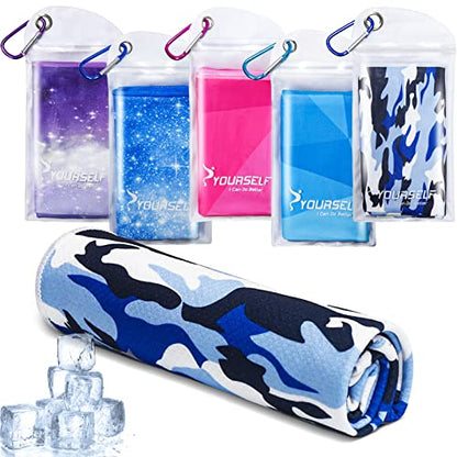 Cooling Towel, Cooling Towels for Neck,40" x 12"Ice Towel for Instant Cooling Relief, Soft Breathable Chilly Towel, Perfect Yoga, Golf, Sports - color: Mix