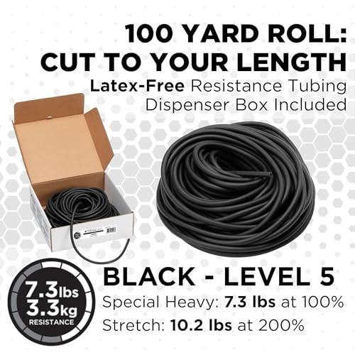 THERABAND Resistance Tubing, - color: Level 5 / Special Heavy - Black