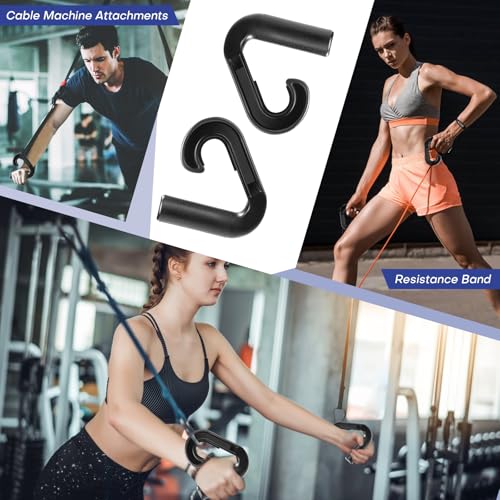Neutral Grip Pull Up Handles - Heavy Duty Multi-Purpose Handles for Pull Ups & Deadlifts - Ergonomic Workout Handles & Exercise Machine Attachments with Premium Grips - style: 90°hook handle