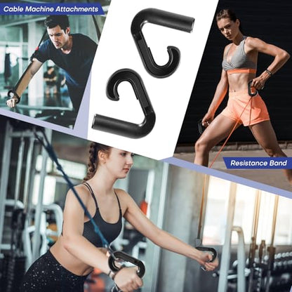 Neutral Grip Pull Up Handles - Heavy Duty Multi-Purpose Handles for Pull Ups & Deadlifts - Ergonomic Workout Handles & Exercise Machine Attachments with Premium Grips - style: 90°hook handle