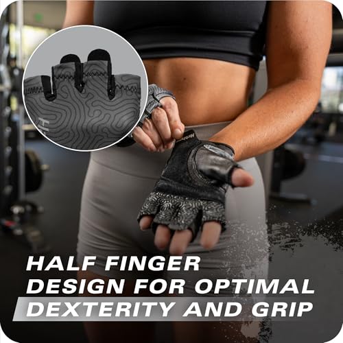 Harbinger Pro Gloves 3.0 - High Performance Training Gloves, Enhanced Grip, Breathable 4-Way Stretch, Adjustable Wrist Closure, Large, Women's - color: Slate Blue, size: Small