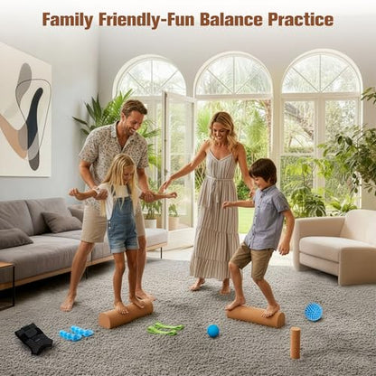 Cork Balance Board - Ankle & Foot Strengthener Kit for Physical Therapy, Plantar Fasciitis Recovery, Core Stability, Enhanced Foot Function, Mobility and Prevent Falls | Balance Trainer