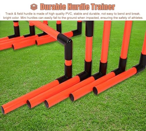 Portable Soft Mini Hurdles Set - 5pcs Training Hurdles for Speed and Agility, Track & Field Hurdles Different Heights, for School Gym Home(Red)