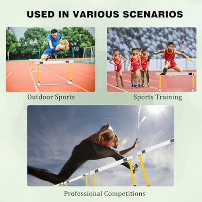 Adjustable Height Hurdle, Detachable Track and Field Equipment for Speed & Agility Training