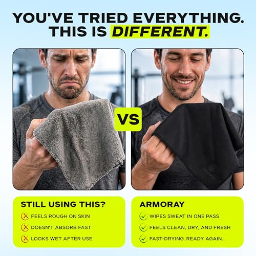 Sweat Absorbing Towel Handkerchief – Quick-Dry Microfiber Gym Towels for Face, Hands & Body – Workout Towel for Men, Sport Rag, Perfect for Tennis, Pickleball & Sauna Use by Women