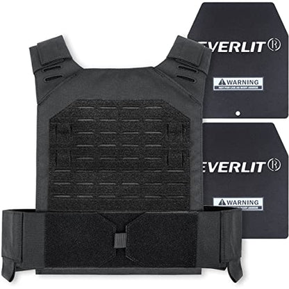 EVERLIT Adjustable Weighted Vest 14 Lbs/ 20 Lbs, Weight Included, for Body Weight Training Fitness Workout Running for Men Women - color: Black, style: 18 Lbs