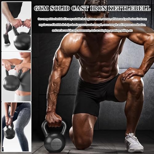 Kettlebell Weights Gym Solid Cast Iron Kettle Bells, Men's Strength Training Dumbbell, Push-ups/Swings/Rowing, Weight Loss Equipment(20kg)