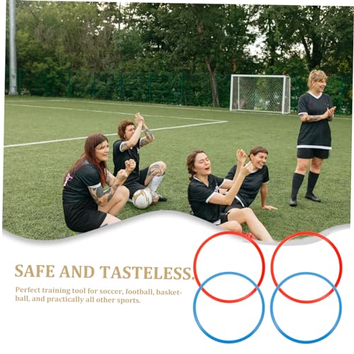 HANABASS 6-Pack Soccer Agility Training Rings Abs Football Training Equipment Soccer Accessory Set for Boys and Girls Adults Material Random Color