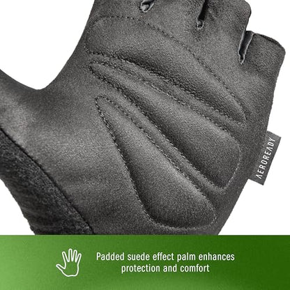 adidas Essential Training & Weightlifting Gloves, Fingerless Workout Gloves - color: Green, size: Small
