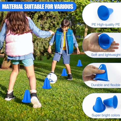 XIHIRCD 20pcs Soccer Cones, 3.15 Inch Mini Practice Cones Sports Cones Field Markers Cones Basketball Cones Training Cones for Outdoor Indoor Basketball Football Footwork Training