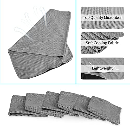 4 Pack Cooling Towels (40"x12") - Instant Cooling Reusable Microfiber Towels for Sports, Gym, Camping, Yoga, Fitness & More