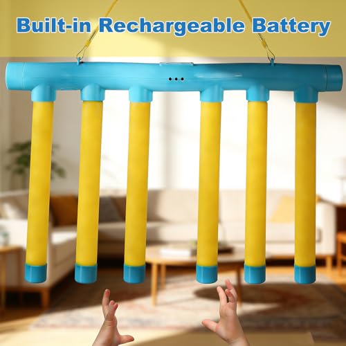Reflective Drop Stick Challenge Game, Hand-Eye Coordination Reflex Training Toy with 3 Speed Modes, Interactive Catching Sticks Game - color: Deep Blue