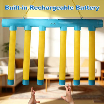 Reflective Drop Stick Challenge Game, Hand-Eye Coordination Reflex Training Toy with 3 Speed Modes, Interactive Catching Sticks Game - color: Light blue