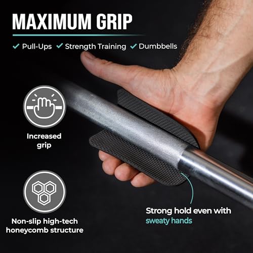 PULLUP & DIP Neoprene Grip Pads for Weightlifting [Set of 4], Workout Pads, The Alternative to Gym Workout Gloves, Gym Pads for Weightlifting & Calisthenics, No More Sweaty Gym Gloves