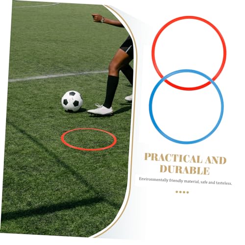 6PCS Soccer Training Rings Durable Agility Equipment for Footwork Drills Material for Soccer Football and Basketball Random Color