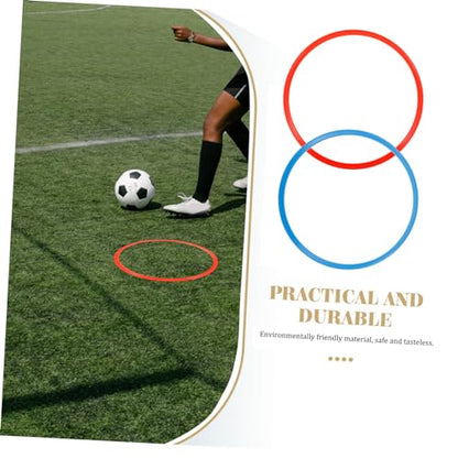 6PCS Soccer Training Rings Durable Agility Equipment for Footwork Drills Material for Soccer Football and Basketball Random Color