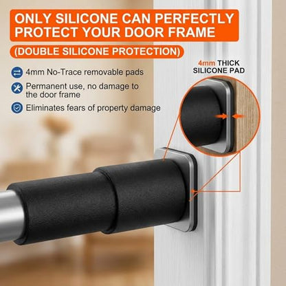 Door Chin Up Door Bar Home Gym - Pull Up - Adjustable Fits Residential Doorways - Supports Up to 300 Pounds - Easy to Mount - Build Upper Body Strength at Home Pump Biceps, Triceps, Lats