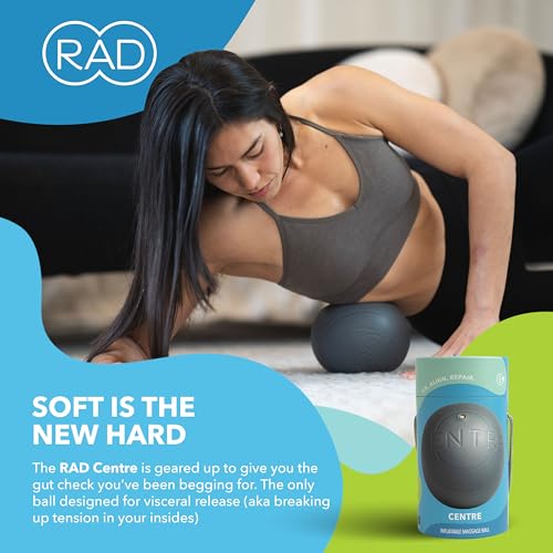 RAD Centre – Soft Yoga Deep Tissue Massage Ball – Myofascial Release Ball for Abdominal, Psoas, Neck & Stomach Massage – Trigger Point & Mobility Therapy