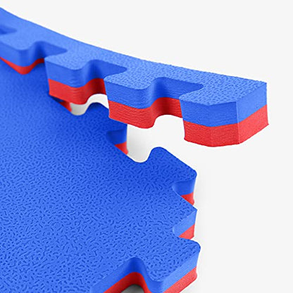 FlooringInc's 1" Thick Foam Tiles, 3'x3' or 2'x2' Reversable Interlocking Tiles, Ideal Yoga Mat, Gymnastics Mat, Workout Mat for MMA and Jiu Jitsu Training