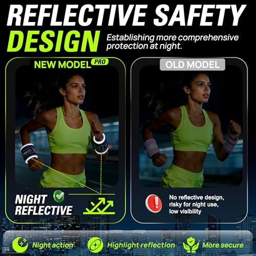 Ankle Wrist Weights for Women Men A Pair of 1 2 3 4 6 8 10 Lbs Arm Leg Weight Set with Adjustable Straps for Walking Pilates Exercise Workout Gym Aerobics