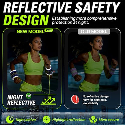 Ankle Wrist Weights for Women Men A Pair of 1 2 3 4 6 8 10 Lbs Arm Leg Weight Set with Adjustable Straps for Walking Pilates Exercise Workout Gym Aerobics