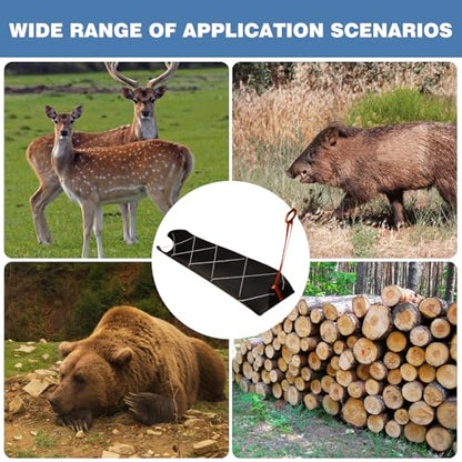 Deer Drag Sleds,Tear-Resistant Deer Sled Game Hauler,Portable Dead Deer Sled Game Hauler for Hunting with Deer Drag Harness and Handle,Dragging Sled for Deer Duck Hunting, Ice Fishing, Fire Wood