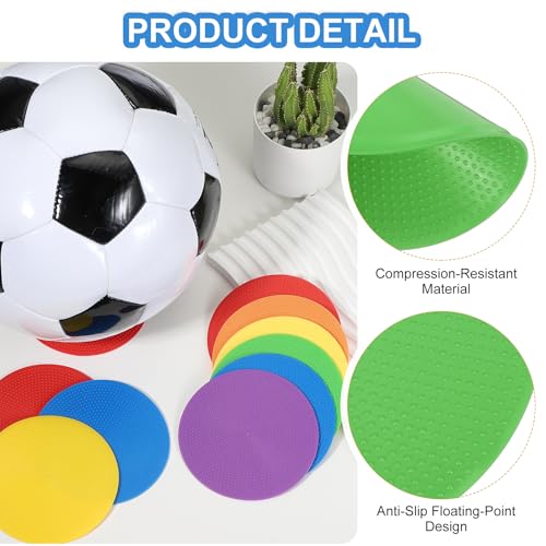 PATIKIL Spot Markers, Non-Slip Floor Dots Agility Markers Flat Field Cones Poly Dots - color: Green