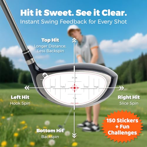 Golf Impact Tape, Golf Training Aid for Instant Impact Feedback - style: 150PC-Left-Handed Stickers