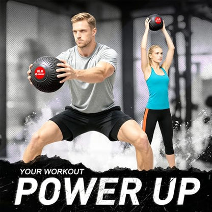Slam Ball 8-10 lb Medicine Ball Weighted Balls for Exercise and Workout, Strength, Cardio, Cross-Training and Core Workouts