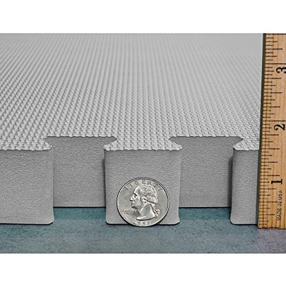 Meister X-Thick 1.5" Interlocking EVA Foam Mats - GY - 10 Tiles (40 Sqft) - color: Grey, size: 10 Tiles (40 Sqft)