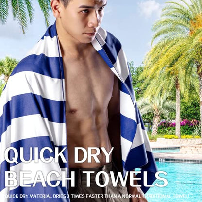 Microfiber Beach Towel, Sand-Free Quick Dry Travel Towel, Oversized Compact Lightweight Recycled Towel for Pool Camping(67"x35"/60"x30") - color: F-set (9), size: Extra Large(67x35")