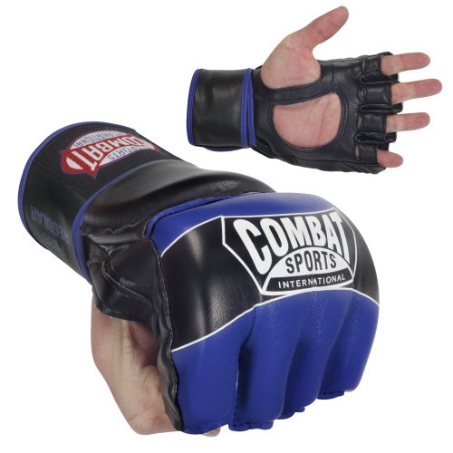 Combat Sports Pro Style Grappling MMA Gloves - color: Blue, size: Standard