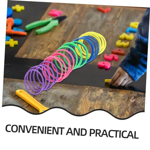 24Pcs Agility Ring Toss Game for Adults Durable Plastic Rings for Outdoor Building Coordination Play for Carnival Parties and Backyard Games