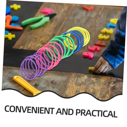 24Pcs Agility Ring Toss Game for Adults Durable Plastic Rings for Outdoor Building Coordination Play for Carnival Parties and Backyard Games