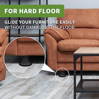 Furniture Sliders for Carpet and Hardwood, 8 PCS 4 3/4", Beige - size: Round 8 PCS 4 3/4'' Beige