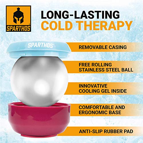 Sparthos Cold Ice Massage Roller Ball, Cryosphere Massager -Pink-60mm - color: Wild Pink, style: 60mm (Pack of 1)