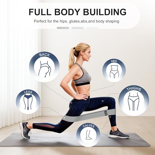 Fabric Resistance Bands for Working Out, 3-Level Non-Slip Exercise Bands for Men and Women, Booty Bands Equipment for Home Workout, Pilates, Yoga, Fitness.