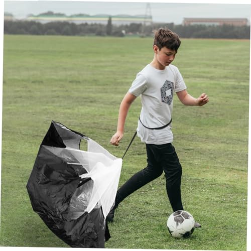 balacoo Speed Training Parachute Resistance Parachute for Running Soccer Players Black