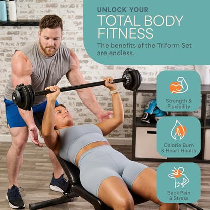 Lifepro Adjustable Dumbbells Set – Quick Adjustment, Anti Slip Handle – Space Saving & Strength Training Weights for Home Gym Exercise & Fitness