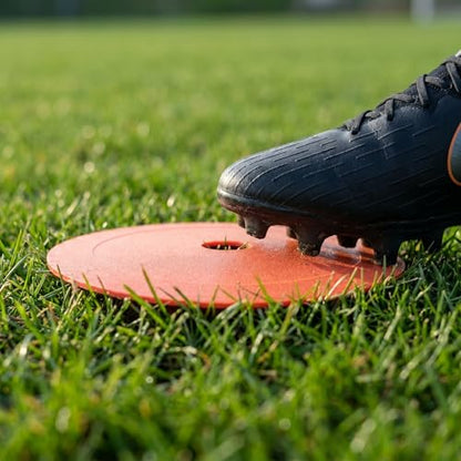 Operitacx 1 Set Flat Agility Cones - Spot Markers for Basketball Soccer - Non-Skid Rubber Training Discs for Agility Drills and Boundary Marking