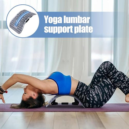 Back Stretcher - Adjustable Multi-Level Support, Ergonomic Arch Design, Muscle Relaxation Tool, Spine Alignment Device | Yoga Stretching Accessory with Pain Reliefs Function for Home, Offices Session