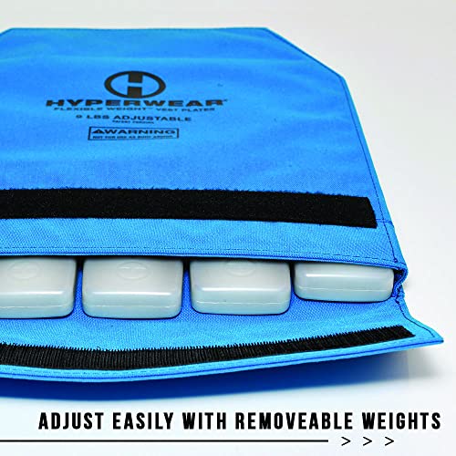 HYPERWEAR FlexLoad™ Adjustable Rucking Plates – Flexible, Low-Profile Weight System for Rucking Backpacks & Weighted Training - color: BLUE PAIR, size: 19 LB