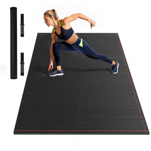 Stepwaver Extra Large Exercise Mat, 6'x4'/ 7'x5'/ 8'x5'/ 9'x5'/10'x5' (6mm) - size: 7'×5'×0.3"