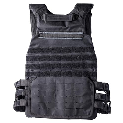 Weighted Vest – Adjustable 14–60 lb Capacity for Men and Women, Weight Vest for Training, Strength & Functional Fitness, Durable Workout Vest, Plates Sold Separately - color: Black