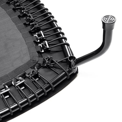 Sunny Health & Fitness Springless Mini Fitness Trampoline – Premium Adjustable Bungee-Style Indoor/Outdoor Exercise Rebounder for Quieter and Safer Workouts