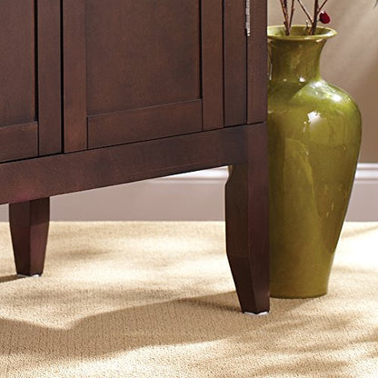 Self-Stick, Round Furniture Sliders for Carpeted Surfaces (4 piece) - 1-1/8" Round SuperSliders - color: Beige, size: 1-1/8", 4 Pack